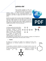 Estructura química H2O, C2H5OH, C6H5COOH y solubilidad