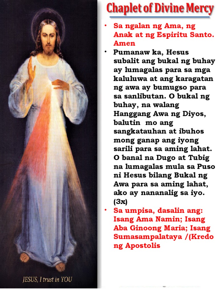 Divine Mercy Chaplet Sa Tagalog Pdf