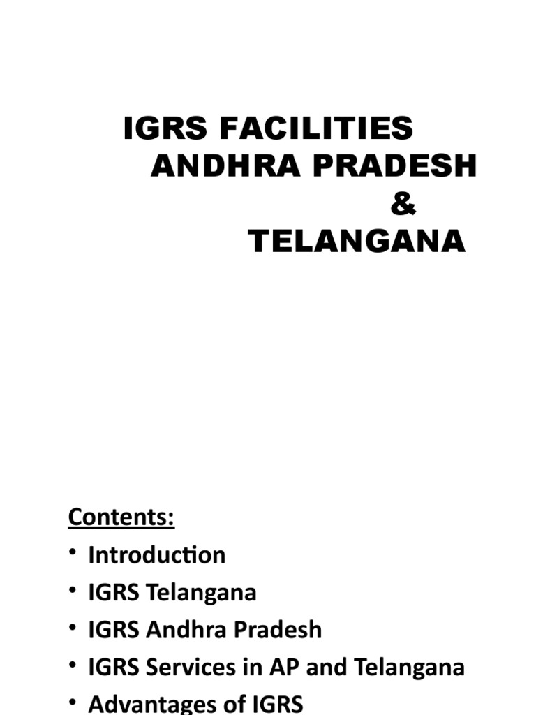 IGRS Services in AP and Telangana | PDF | Android (Operating System) | Deed