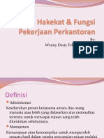 Hakekat Dan Fungsi Pekerjaan Perkantoran