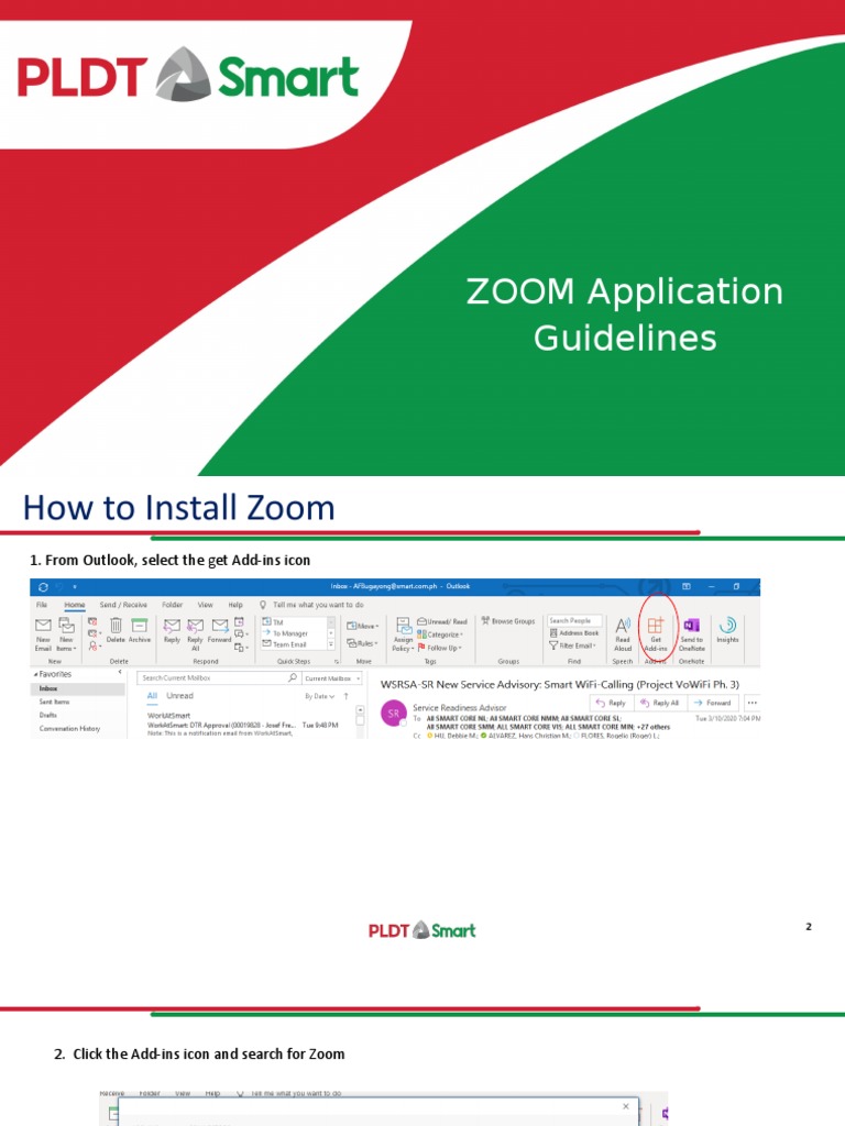 Zoom Setup Guide for Outlook Users | PDF