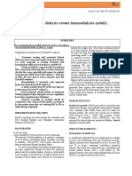 Peritoneal dialysis versus haemodialysis (adult)