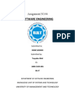 Software Engineering: Assignment NO#4