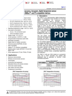 Tmp117 High-Accuracy, Low-Power, Digital Temperature Sensor With Smbus™-And I C-Compatible Interface