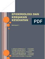 Kel 1 EPIDEMIOLOGI & KEBIJAKAN KESEHATAN