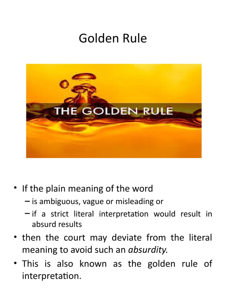 Golden Rule | PDF | Constitutional Law | Government Information