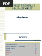 Human Resource Management: Alina Masroor