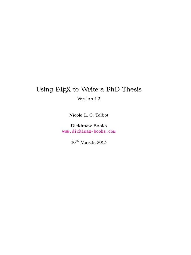thesis using latex