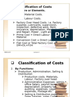 Classification of Costs: 1. by Nature or Elements