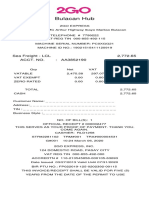 Bulacan Hub: 2,772.65 Acct. No. Sea Freight - LCL AA3852190