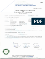 Calibration Certificate For Impulse Generator