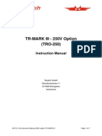 TR-MARK III - 250V Option (TRO-250) : Instruction Manual