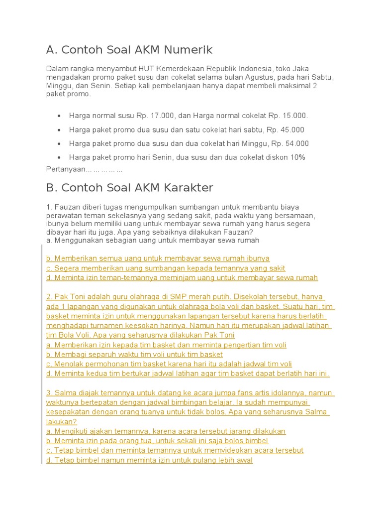 1 Contoh Soal Akm 11