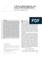 Social Cognitive Theory, Metacognition, and Simulation Learning in Nursing Education