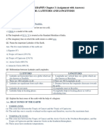 GEOGRAPHY Chapter 2 (Assignment With Answers) Globe: Latitudes and Longitudes