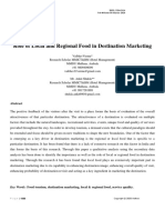 Role of Local and Regional Food in Destination Marketing A Study of Shimla