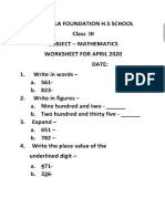 Class 3 Worksheet 1