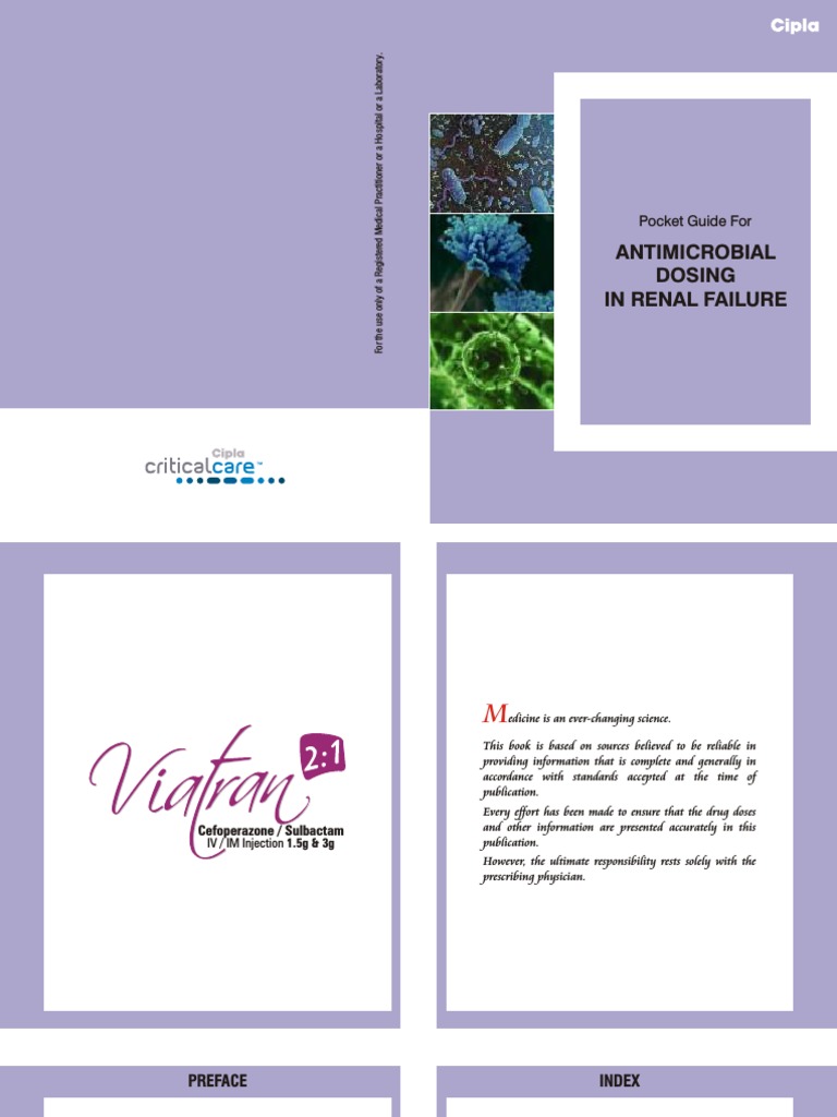 Pocket Guide Antimicrobial Dosing in Renal Failure PDF | PDF ...