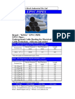 Catalogues - UPVC Pipes - 110 SS272 & SS141 Class B&C UPVC Electrical Cable Duct