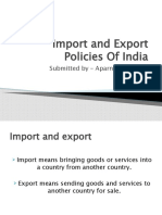 Import and Export Policies of India 1