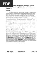 Download Probes and Primer Design Using Primer Express by biosynthesis12 SN45619540 doc pdf