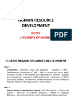 Human Resource Development: Doms University of Madras
