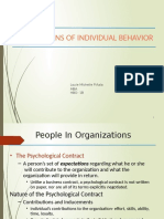Foundations of Individual Behavior and Psychological Contracts