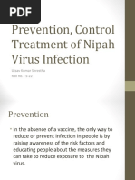 Prevention, Control Treatment of Nipah Virus Infection: Utsav Kumar Shrestha Roll No.: S-22