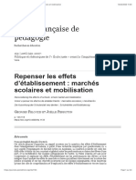 Repenser les effets d’établissement 