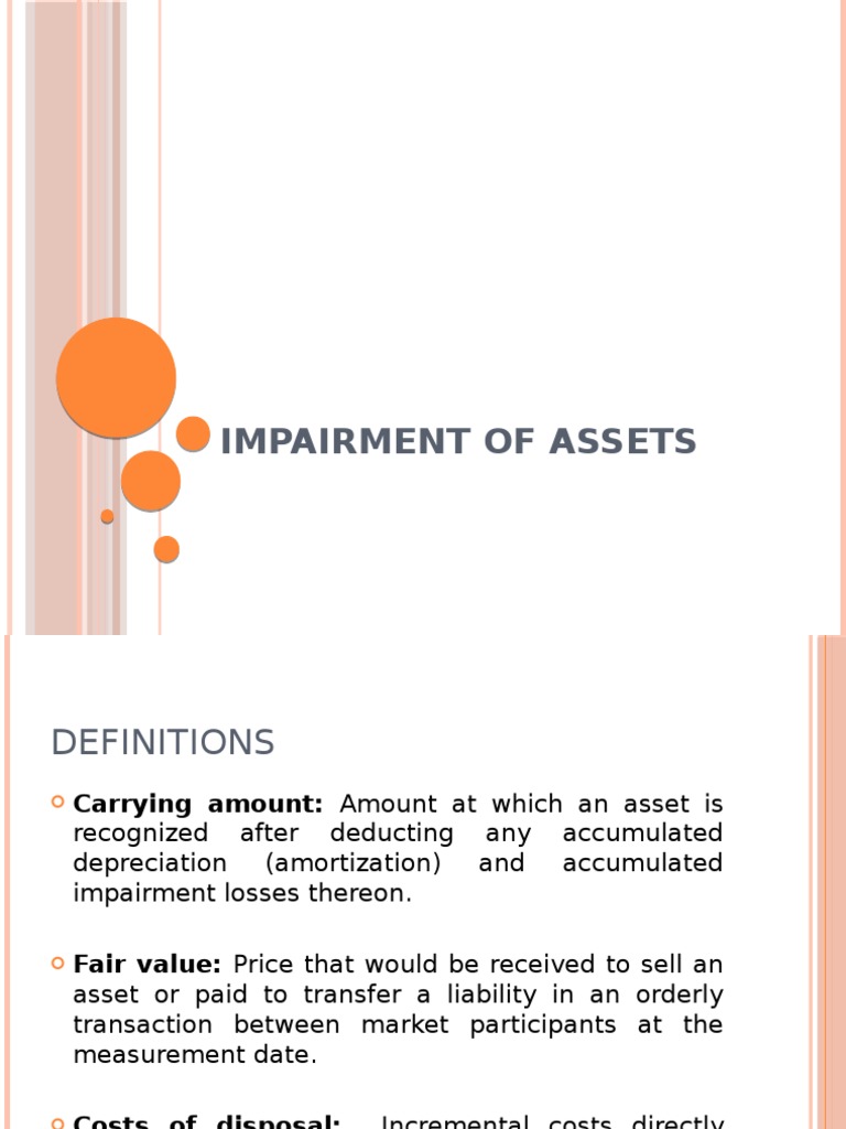 Impairment of Assets | PDF | Fair Value | Financial Accounting
