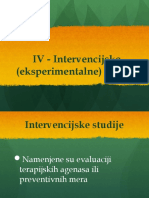 IV-Intervencijske (eksperimentalne) studije