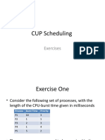 CUP Scheculing Exercises