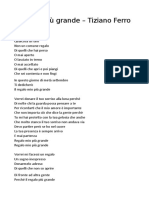 testo riscritto (documento word) Il regalo più grande - Tiziano Ferro