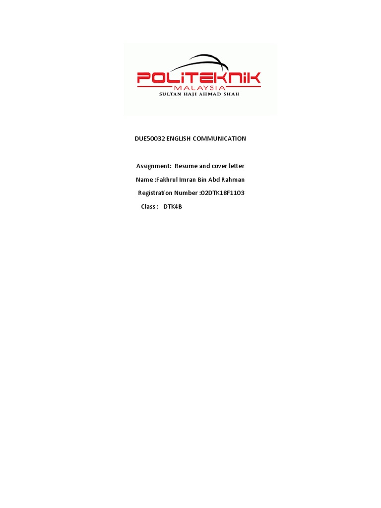 Cover Letter Im | PDF