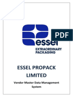 Essel Propack Limited: Vendor Master Data Management System