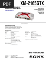 Service Manual: XM-2165GTX