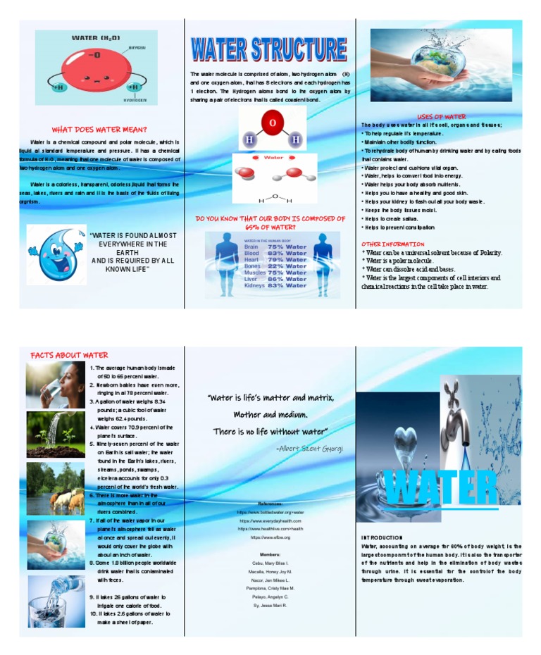 What Does Water Mean? PDF Properties Of Water Molecules
