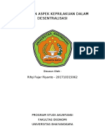 Ringkasan Aspek Keperilakuan Dalam Desentralisasi