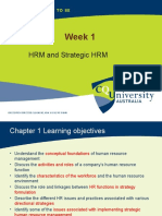 Week 1 Lecture HRM and STrategic HRM