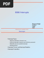 8086 Interrupts: Lecturer Csed Tiet