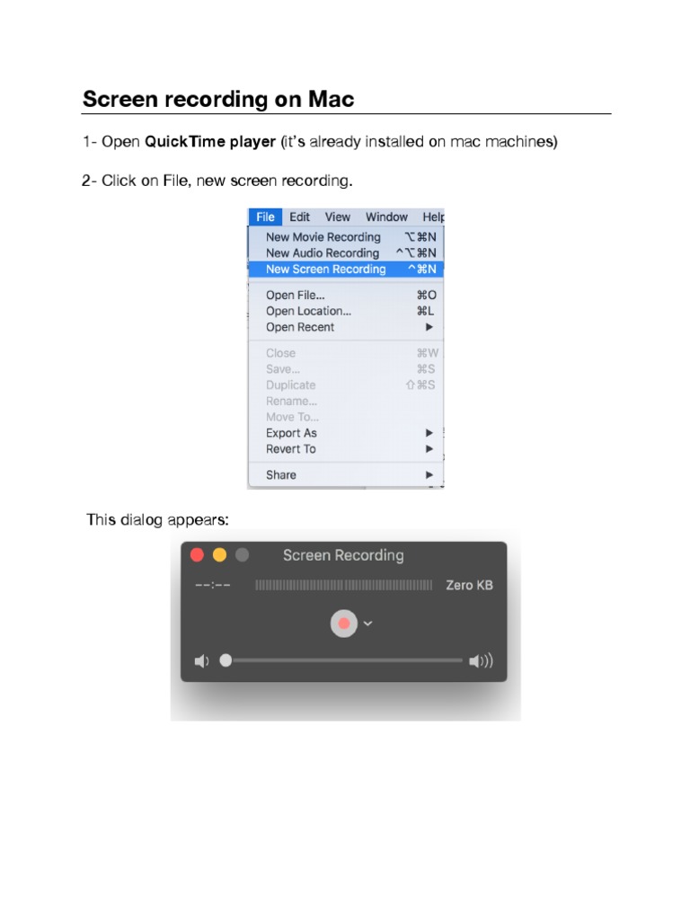 Screen Recording On Mac: Quicktime Player (It'S Already Installed On ...
