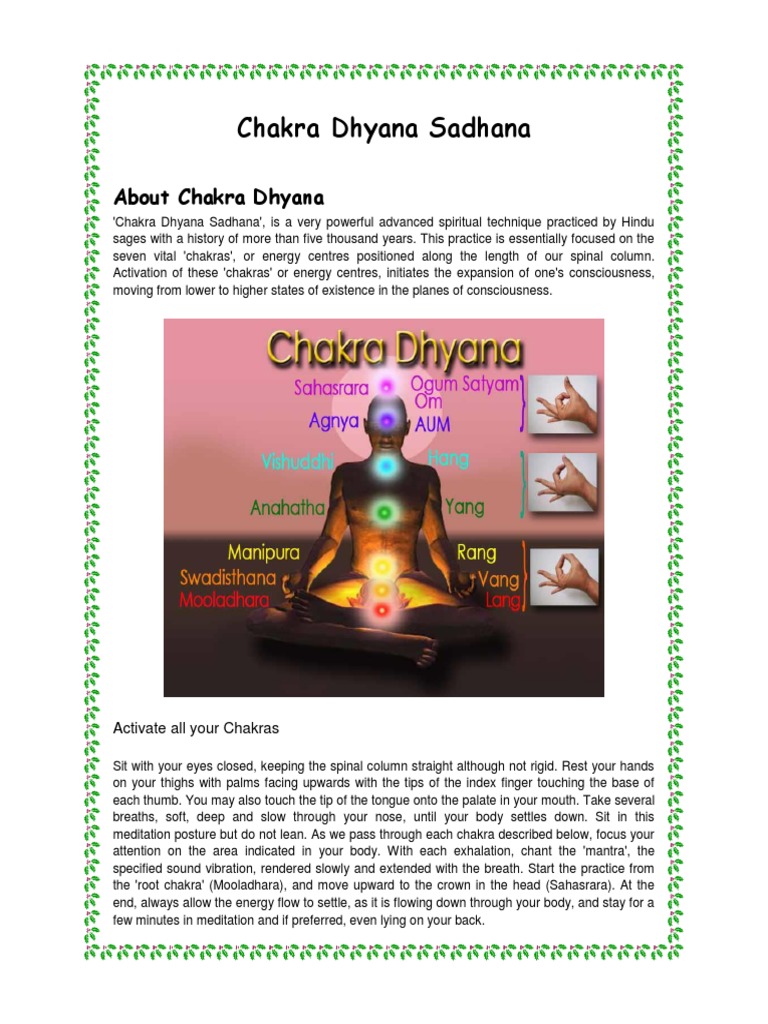 Chakra Dhyana Pdf Pdf Chakra Breathing