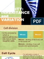 Heredity: Inheritance and Variation