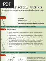 Special Electrical Machines: Unit-3: Stepper Motor & Switched Reluctance Motor