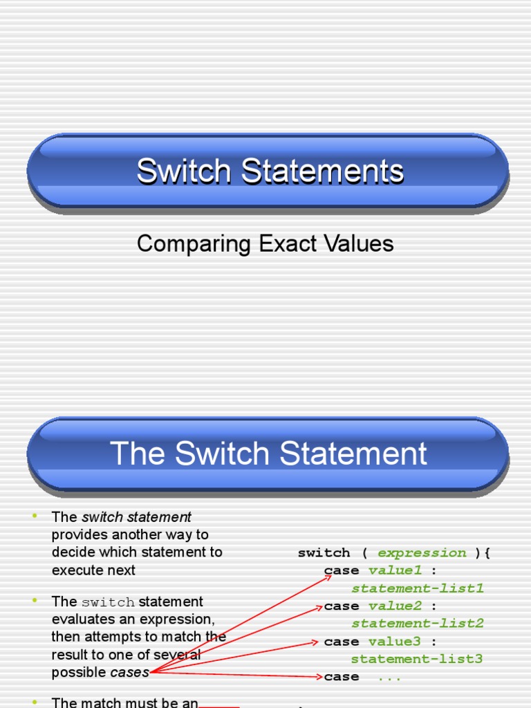 Understanding C++ Switch Statements | PDF | Control Flow | Notation