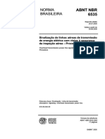 NBR 6535 Jul 2005 Sinalizaao de Linhas Aereas de Transmissao de Energia Eletrica Com Vistas A Segurana Da Inspeao Aerea Procedimento PDF