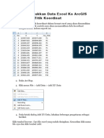 Cara Memasukkan Data Excel Ke ArcGIS Untuk Data Titik Koordinat