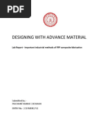 Designing With Advance Material: Lab Report - Important Industrial Methods of FRP Composite Fabrication