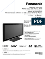 Panasonic TCP42X1 Manual