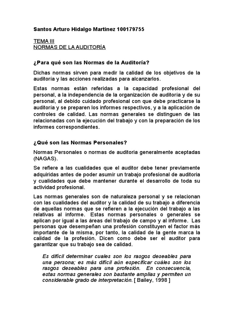 Normas de Auditoría y Capacidades del Auditor | PDF | Contador | Contralor